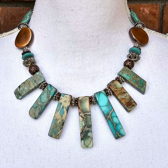 Hannah Top Pastel Aqua Blue, Crochet Lace Front Relaxed Short Sleeve GUC Size XL - Picture 6 of 11